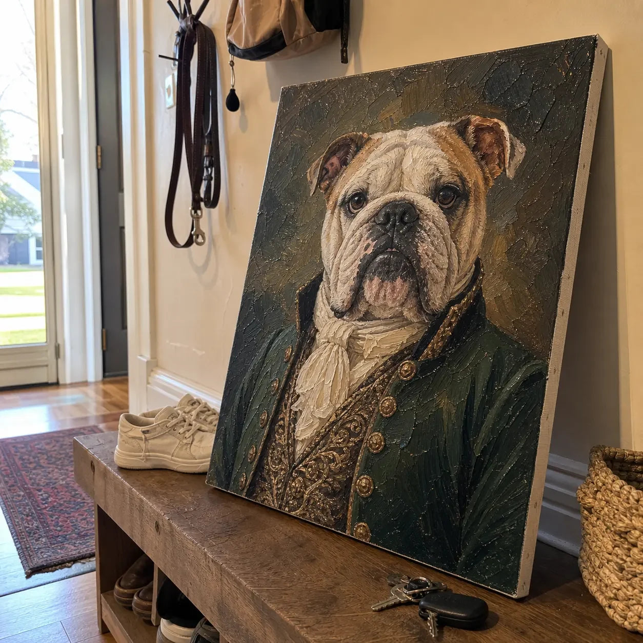 Royal Bulldog duke pet oil portrait painted from a customer photo